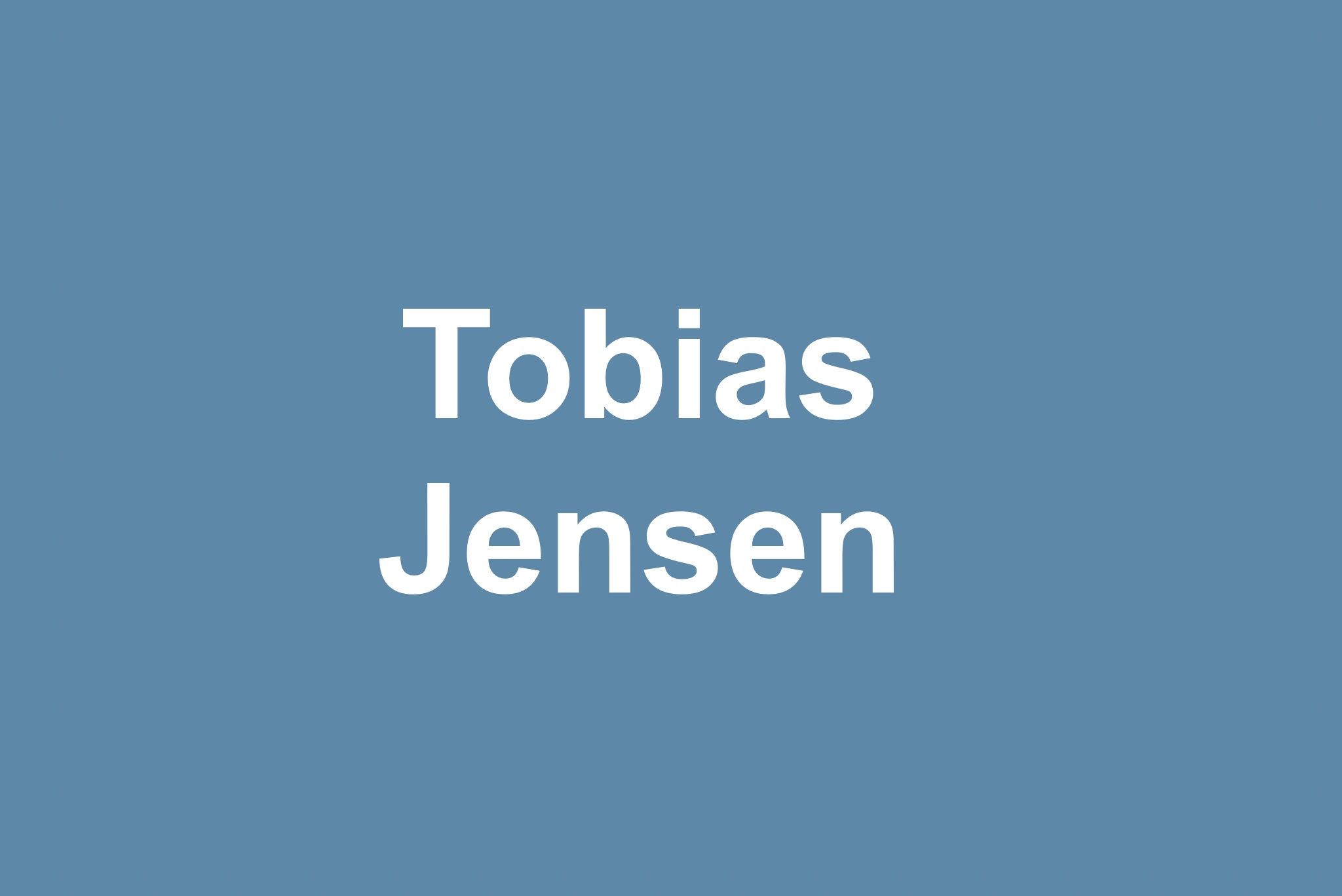 Tobias Jensen (Singer/Songwriter)